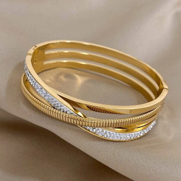 Wide Cuff Bangle Bracelet - Image 4