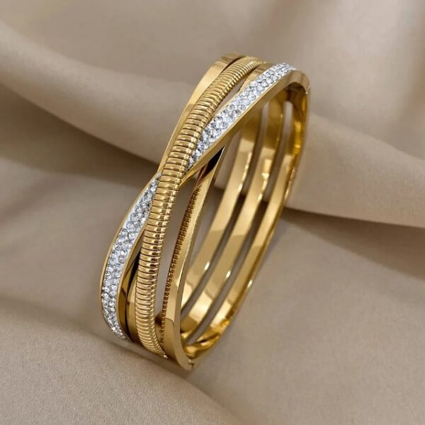 Wide Cuff Bangle Bracelet - Image 3